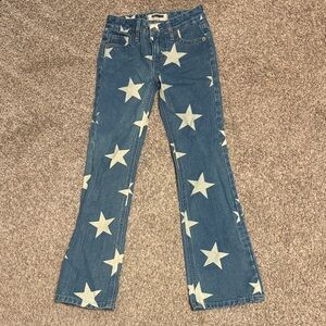 Rock & Roll Cowgirl Star-Patterned Blue Kids Jeans